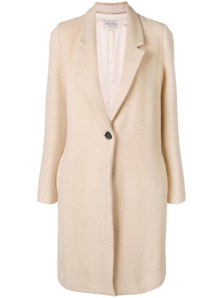 Forte Forte Single Breasted Coat - Neutrals