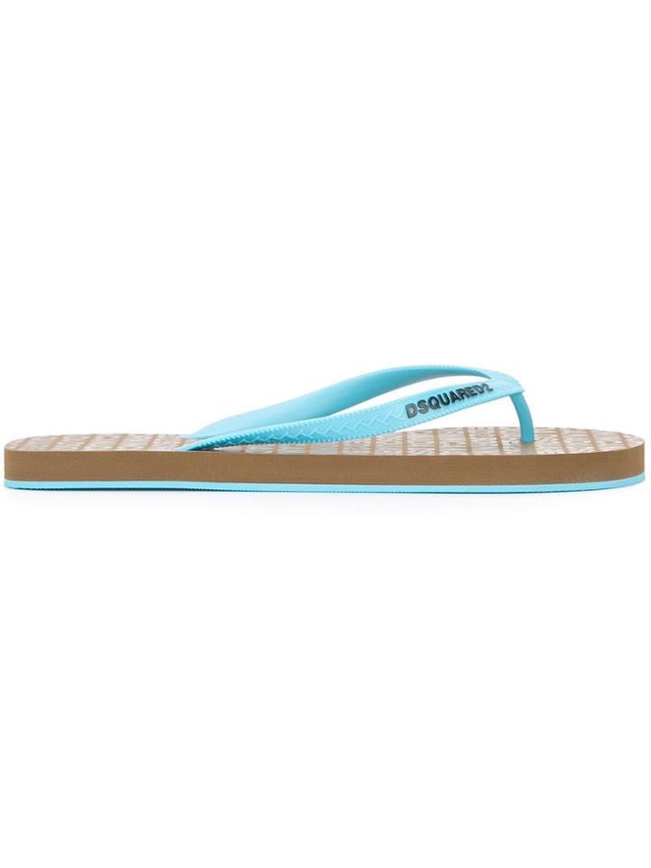 Dsquared2 Logo Flip Flops - Blue