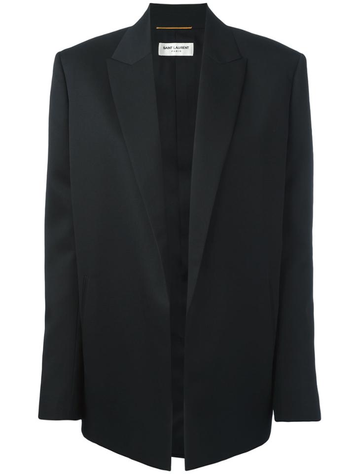 Saint Laurent Peaked Lapel Blazer - Black