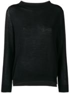 Zanone Long-sleeve Fitted Sweater - Black