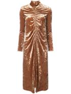 Tibi Ruched Front Dress - Brown