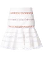 Ingie Paris Flared Lace Mini Skirt - White