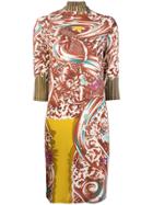 Kenzo Vintage Asian Print Fitted Dress - Brown