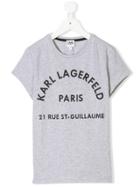 Karl Lagerfeld Kids Logo Print T-shirt - Grey