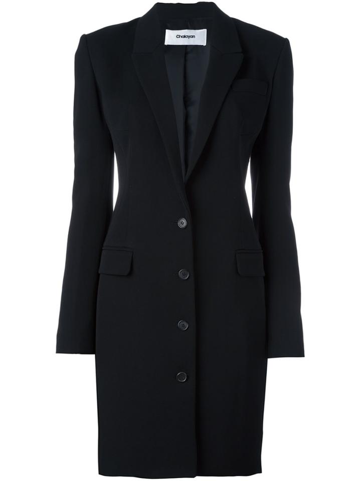 Chalayan Signature Fitted Long Jacket - Black