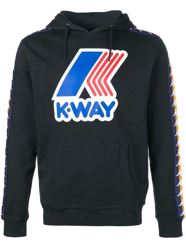 Kappa K-way Print Hoodie - Black