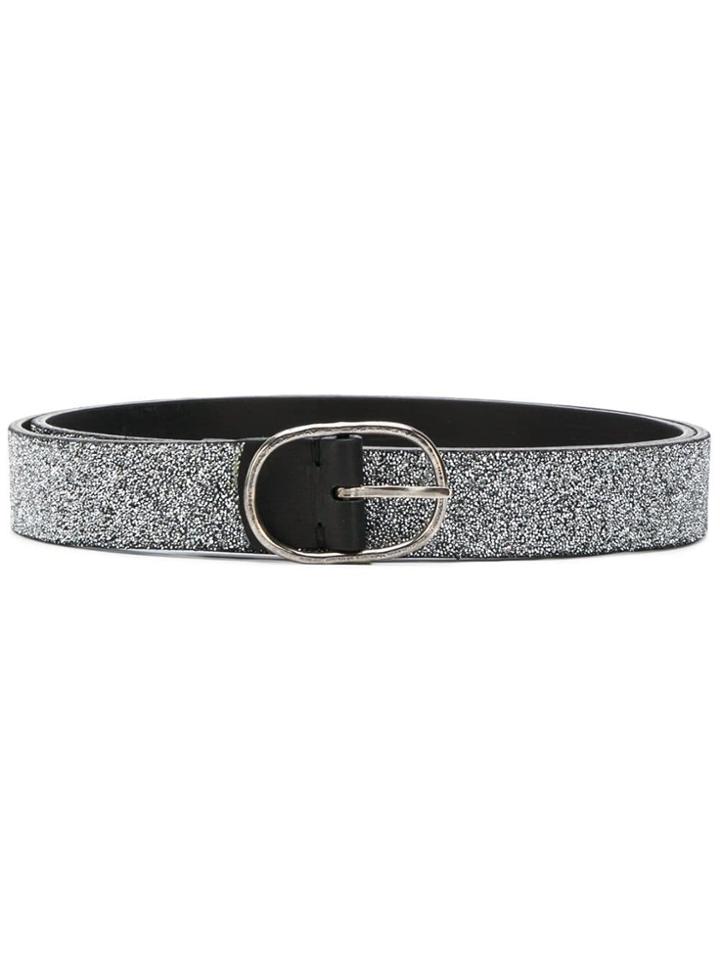 Golden Goose Deluxe Brand Glitter-effect Buckle Belt - Metallic