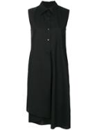 Mm6 Maison Margiela Button Shirt Dress - Black
