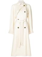 Elizabeth And James Raw-edge Trench Coat - Nude & Neutrals