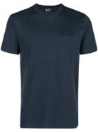 Ea7 Emporio Armani Logo Embroidered T-shirt - Blue