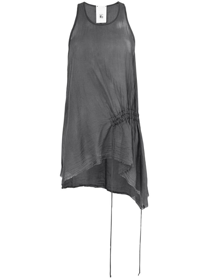 Lost & Found Ria Dunn Asymmetric Drawstring Vest - Grey