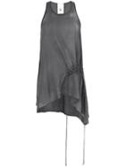 Lost & Found Ria Dunn Asymmetric Drawstring Vest - Grey