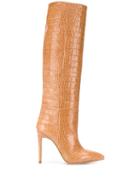 Paris Texas Crocodile Printed Boots - Brown