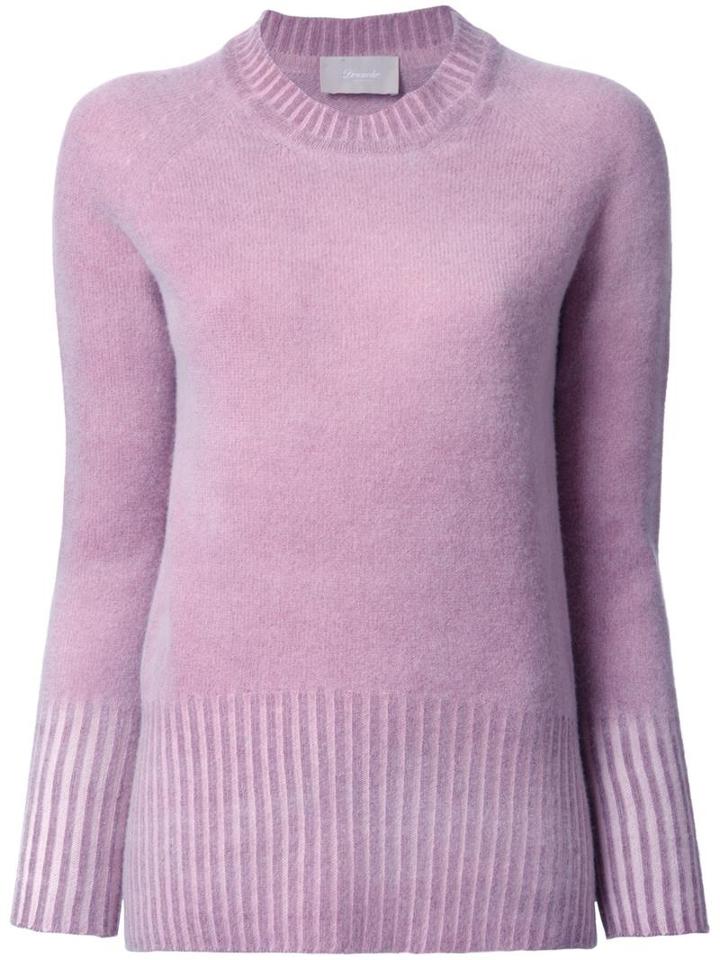 Drumohr Round Neck Jumper, Women's, Size: 42, Pink/purple, Virgin Wool