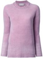 Drumohr Round Neck Jumper, Women's, Size: 42, Pink/purple, Virgin Wool
