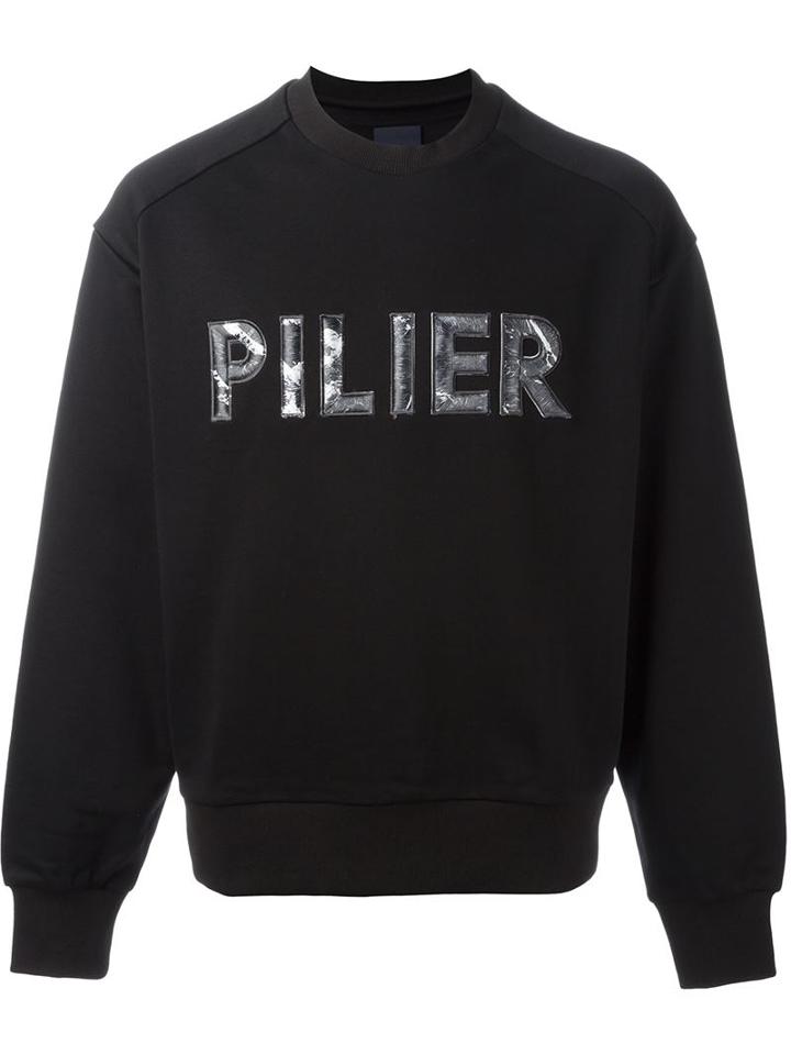 Juun.j Embroidered 'pilier' Logo Sweatshirt
