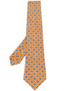 Kiton All Over Print Tie - Yellow & Orange