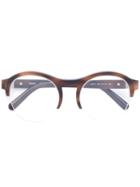Chloé Eyewear - Tortoiseshell Round Glasses - Women - Acetate/metal - 53, Brown, Acetate/metal
