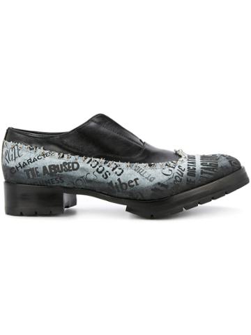Diego Vanassibara Denim Trim Oxford Shoes - Black