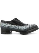Diego Vanassibara Denim Trim Oxford Shoes - Black