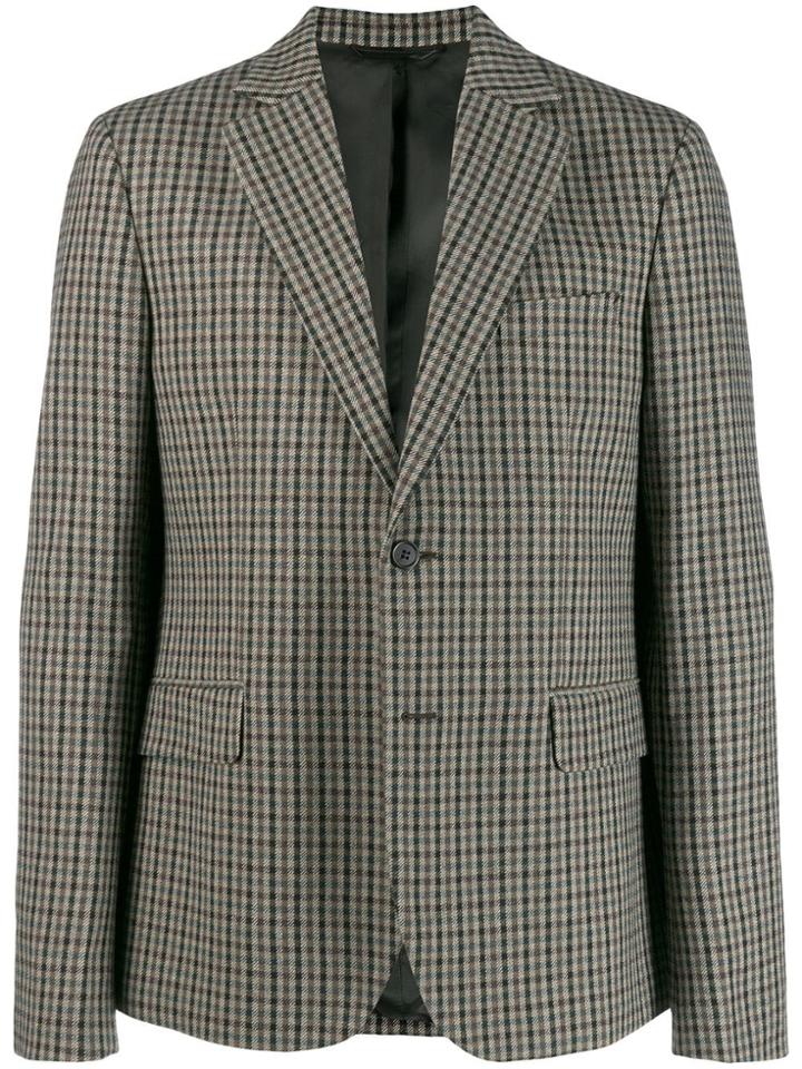 Acne Studios Tailored Check Coat - Neutrals