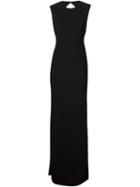 T By Alexander Wang Exposed Back Maxi Dress, Women's, Size: 2, Black, Polyester