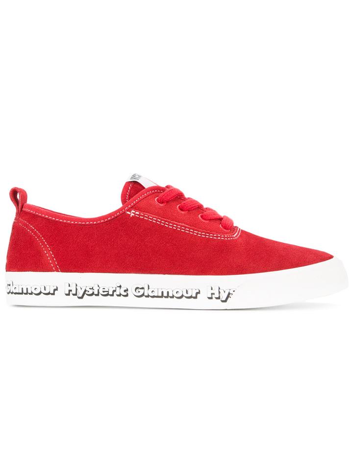 Hysteric Glamour Side Logo Lace-up Sneakers - Red