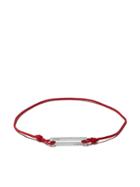 Le Gramme 17/10g Cord Bracelet - Silver/red