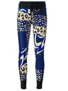Versace 'wild Patch' Printed Leggings, Women's, Size: 46, Blue, Polyamide/spandex/elastane
