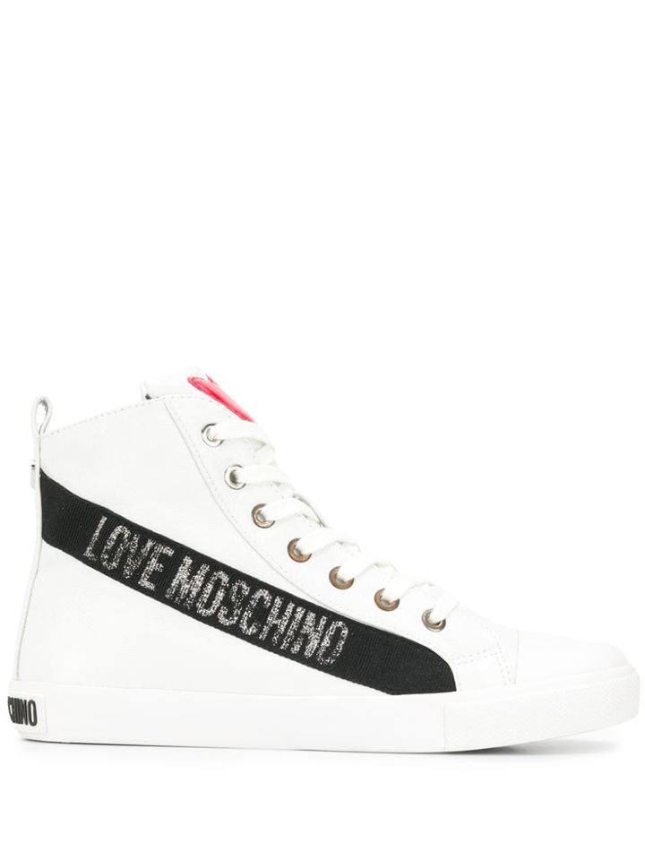 Love Moschino Side Logo Sneakers - White