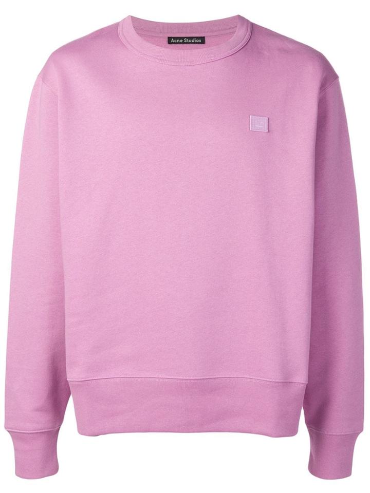 Acne Studios Fairview Face Sweatshirt - Purple