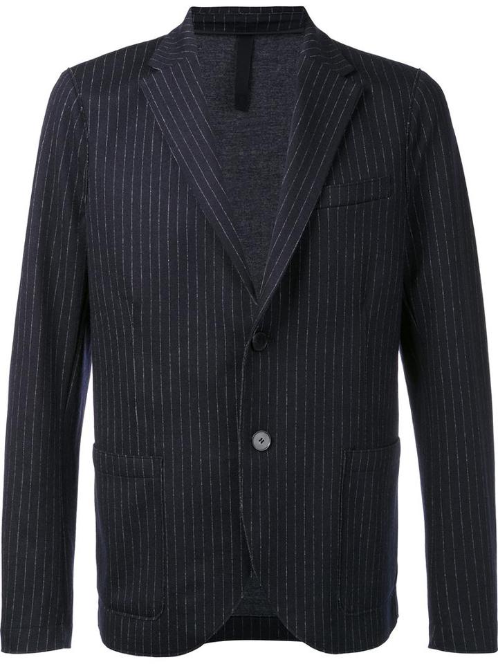 Harris Wharf London Pinstripe Blazer, Men's, Size: 52, Blue, Cotton/virgin Wool