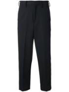 Cityshop Cropped Side Stripe Trousers, Women's, Size: 40, Black, Polyester/polyurethane/rayon