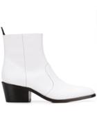 Acne Studios Square Toe Boots - White