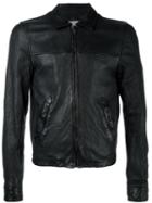 Pihakapi Leather Bomber Jacket, Men's, Size: Large, Black, Lamb Skin/viscose