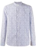 Al Duca D'aosta 1902 Striped Mandarin Collar Shirt - Blue