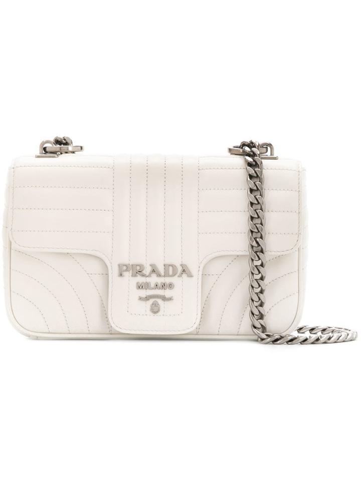 Prada Prada Diagramme Quilted Bag - White