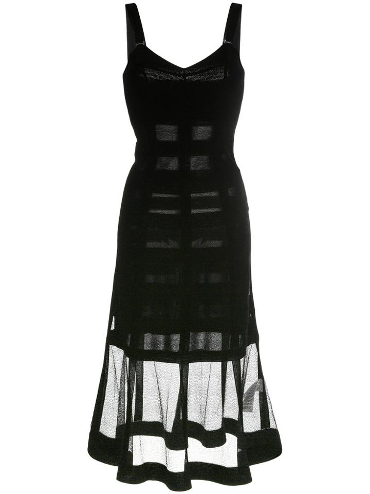 Alexander Mcqueen Bustier Midi Dress - Black