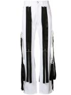 Nicopanda Ribbon Nation Trousers, Women's, Size: 30, White, Cotton/elastodiene