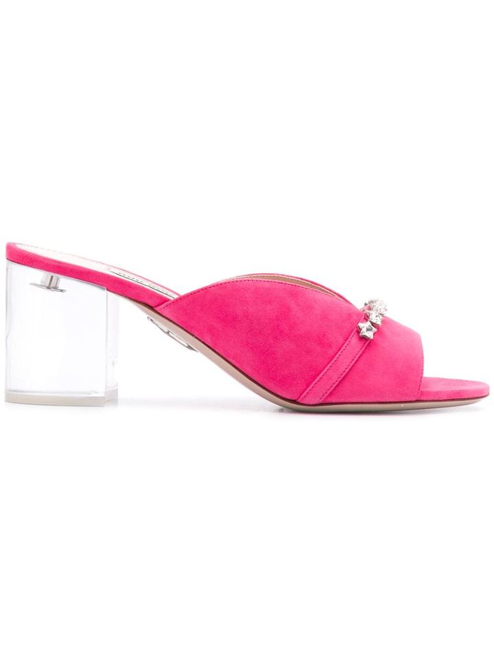 Miu Miu Star Embellished Mules - Pink