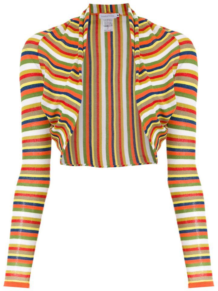 Mara Mac Striped Cropped Jacket - Multicolour