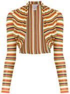 Mara Mac Striped Cropped Jacket - Multicolour