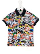Kenzo Kids Dancing Cactus Printed Polo Shirt, Boy's, Size: 8 Yrs, Black