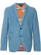 Comme Des Garçons Pre-owned Scarf Lined Slim Jacket - Blue