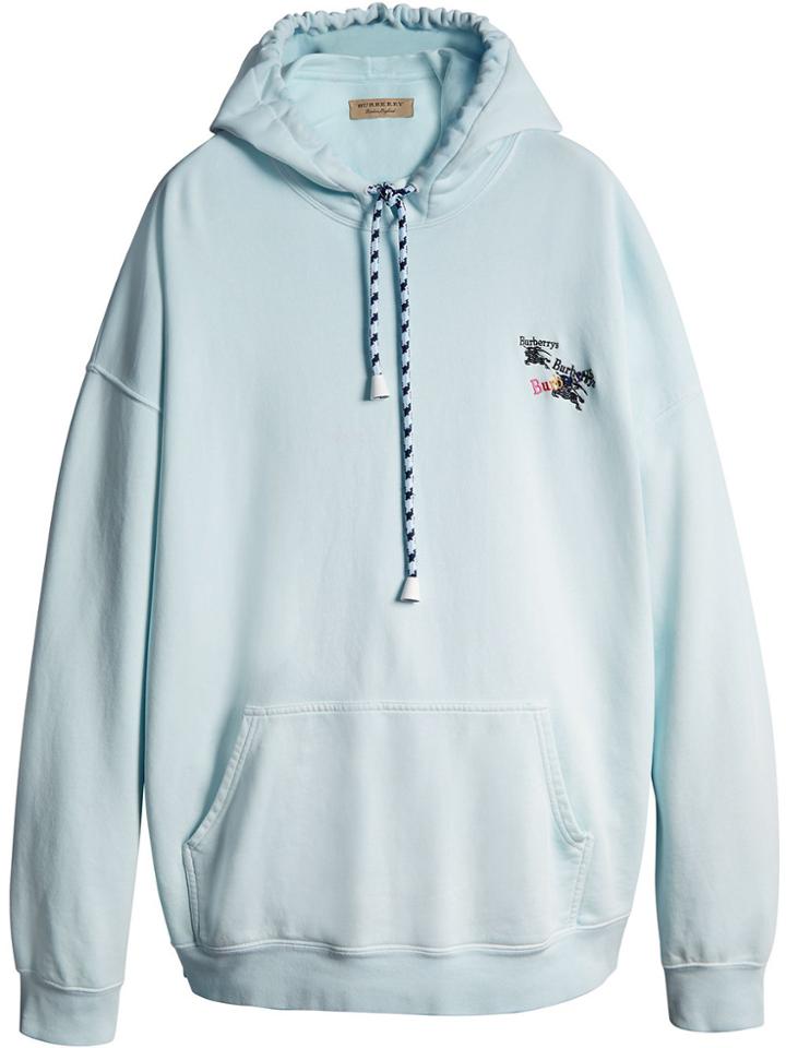 Burberry Equestrian Logo Hoodie - Blue