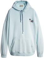 Burberry Equestrian Logo Hoodie - Blue