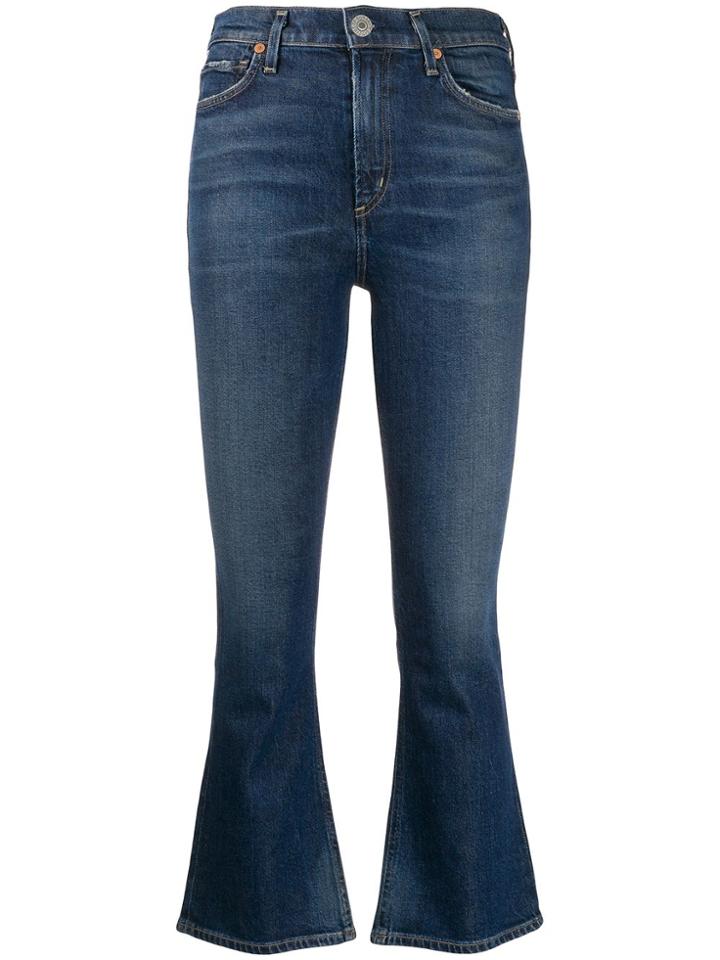 Citizens Of Humanity High Rise Cropped Jeans - Blue