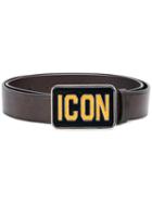 Dsquared2 - Icon Buckle Belt - Men - Leather - 90, Brown, Leather