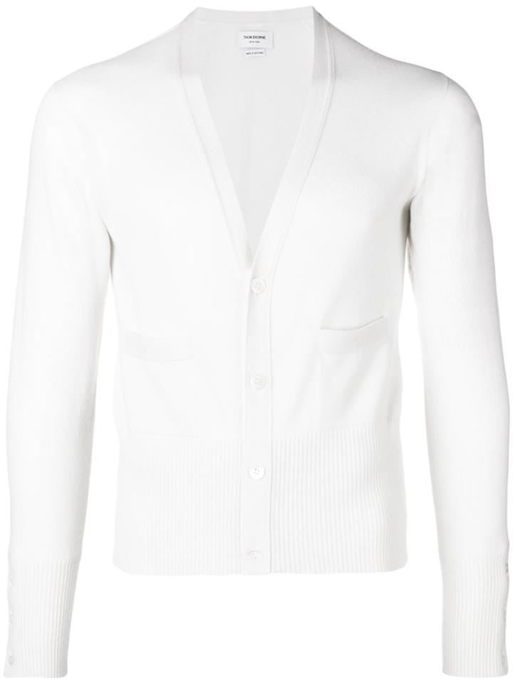 Thom Browne Drop Stitch Cardigan - White