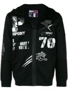 Plein Sport Metallic Print Hoodie - Black